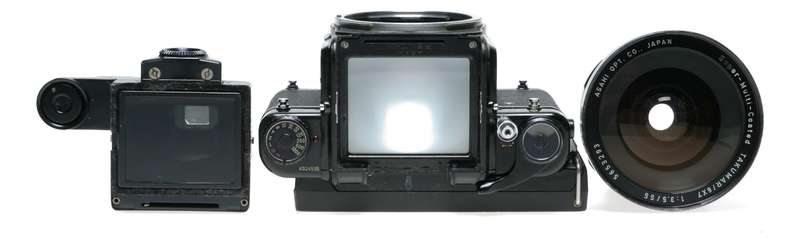 Asahi Pentax 6x7 Film Camera SMC Takumar 3.5/55 Polaroid Back