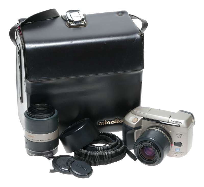 Minolta Vectis S1 APS SLR Film Camera 28-56 Zoom 80-240mm