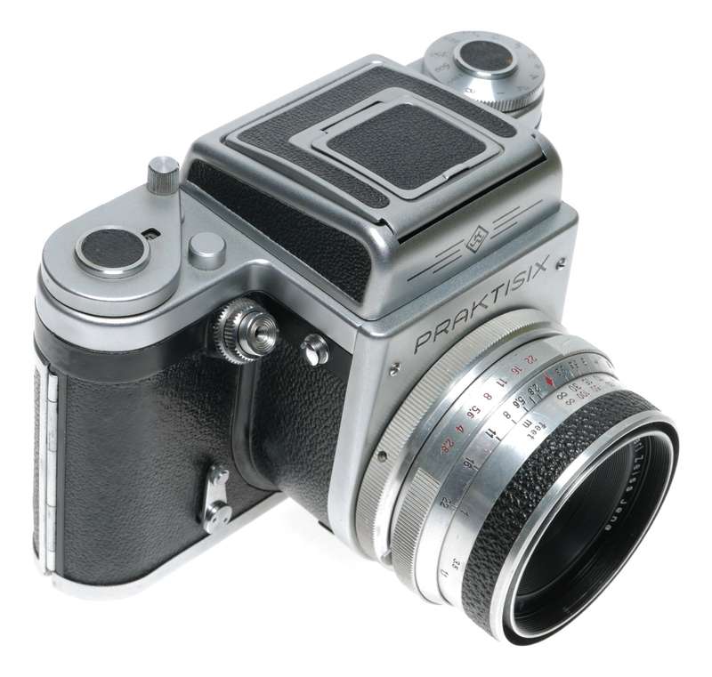 KW Praktisix SLR Film Camera 6x6 Carl Zeiss Tessar 2.8/80