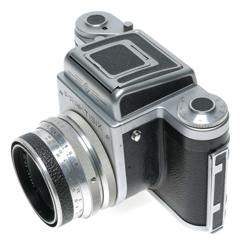 KW Praktisix SLR Film Camera 6x6 Carl Zeiss Tessar 2.8/80