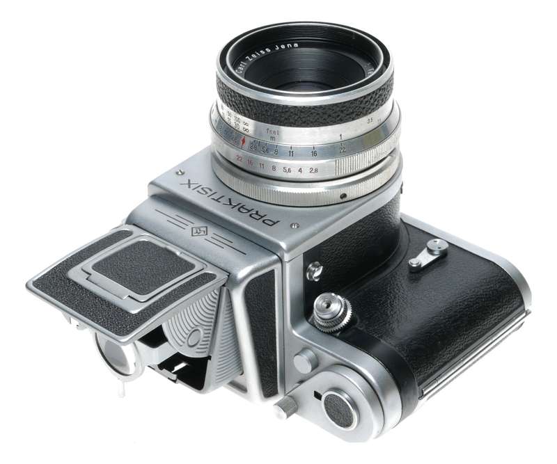 KW Praktisix SLR Film Camera 6x6 Carl Zeiss Tessar 2.8/80