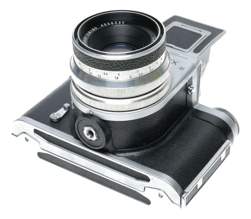 KW Praktisix SLR Film Camera 6x6 Carl Zeiss Tessar 2.8/80