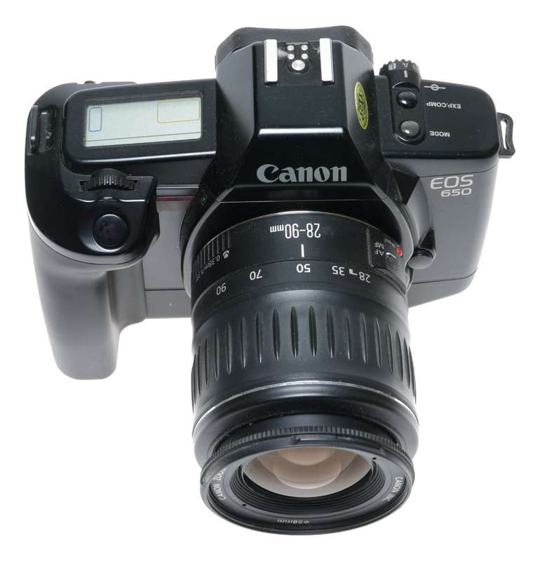 Canon EOS 650 Film Camera QD Back 28-90mm 1:4-5.6 Zoom EF Lens