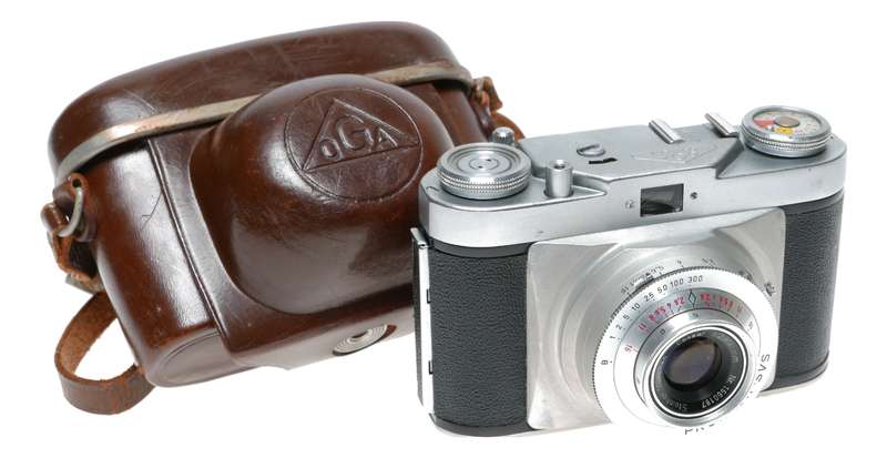 OGA Edixa 1 35mm Film Viewfinder Camera Steinheil Cassar 2.8/45 Rare