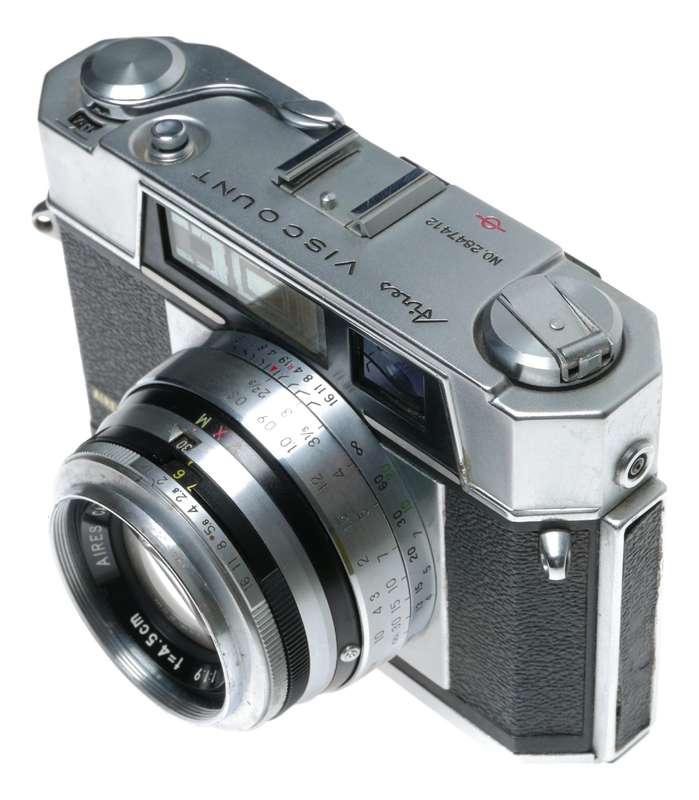 Aires Viscount 35mm RF Film Camera Coral 1:1.9/4.5cm