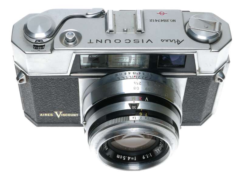 Aires Viscount 35mm RF Film Camera Coral 1:1.9/4.5cm