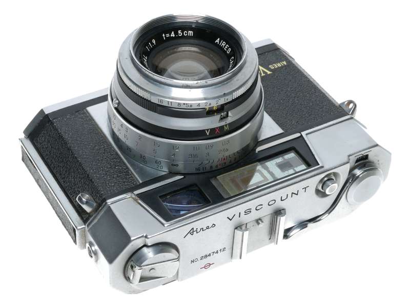 Aires Viscount 35mm RF Film Camera Coral 1:1.9/4.5cm