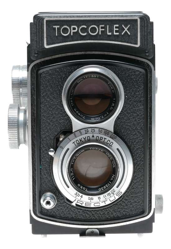 Tokyo Kogaku Topcoflex 6x6 TLR 120 Roll Film Camera 1:3.5 f=7.5cm