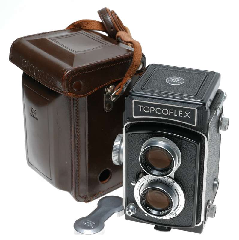 Tokyo Kogaku Topcoflex 6x6 TLR 120 Roll Film Camera 1:3.5 f=7.5cm