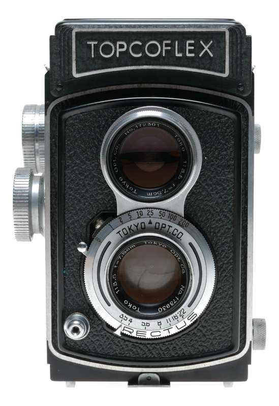 Tokyo Kogaku Topcoflex 6x6 TLR 120 Roll Film Camera 1:3.5 f=7.5cm
