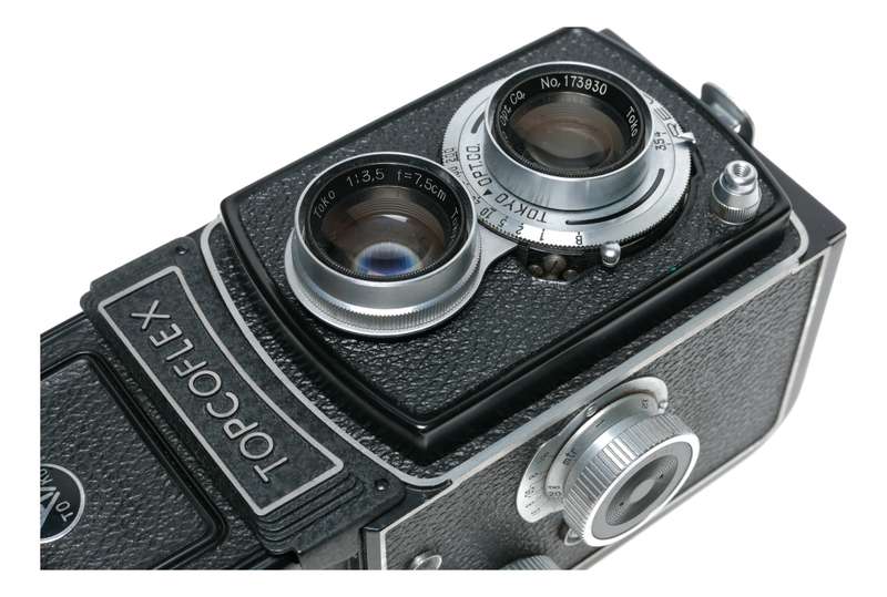 Tokyo Kogaku Topcoflex 6x6 TLR 120 Roll Film Camera 1:3.5 f=7.5cm
