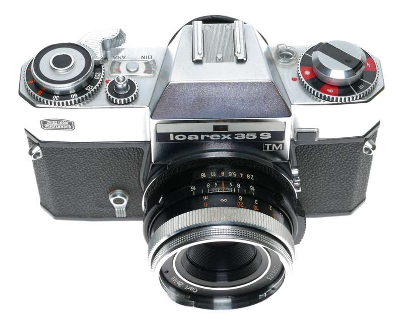 Zeiss Ikon Voigtlander Icarex 35S TM Film SLR Camera Tessar 2.8/50
