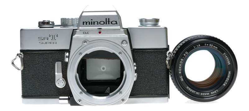 Minolta SRT Super 35mm Film SLR Camera MC Rokkor-PG 1.4/50mm