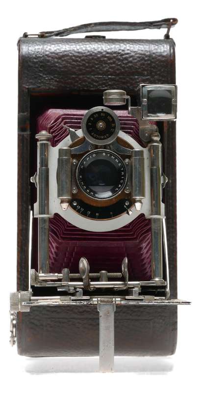 Rare Antique Folding Camera Rapid Symmetrical F:8 Busch's Brass Mount