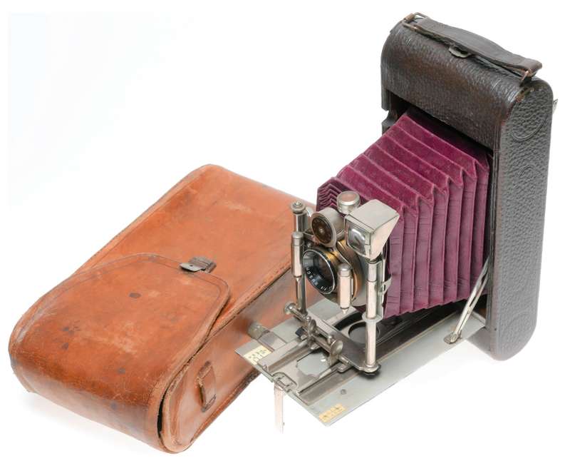 Rare Antique Folding Camera Rapid Symmetrical F:8 Busch's Brass Mount