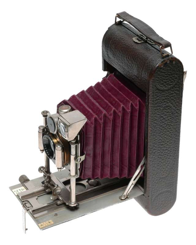 Rare Antique Folding Camera Rapid Symmetrical F:8 Busch's Brass Mount