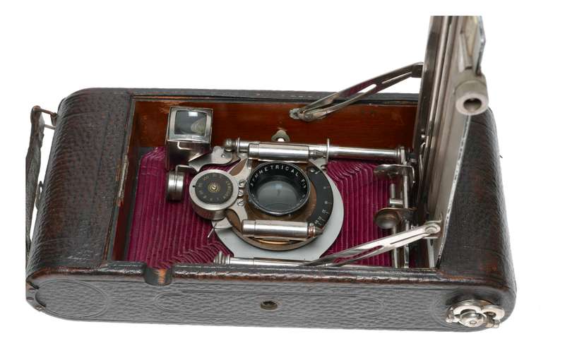 Rare Antique Folding Camera Rapid Symmetrical F:8 Busch's Brass Mount