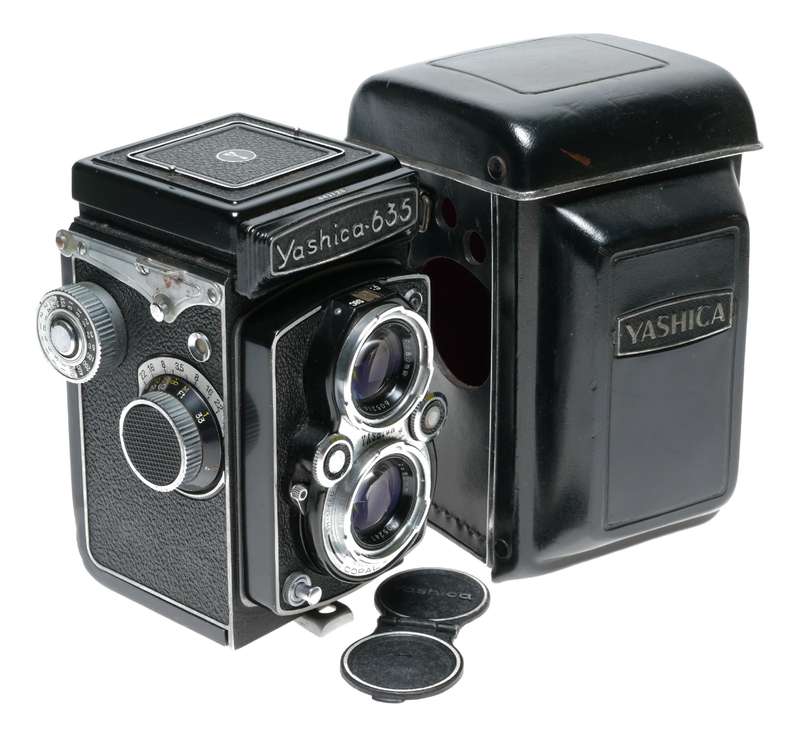 YASHICA 635 Dual Format TLR 120 35mm Film Camera Yashikor 3.5/80