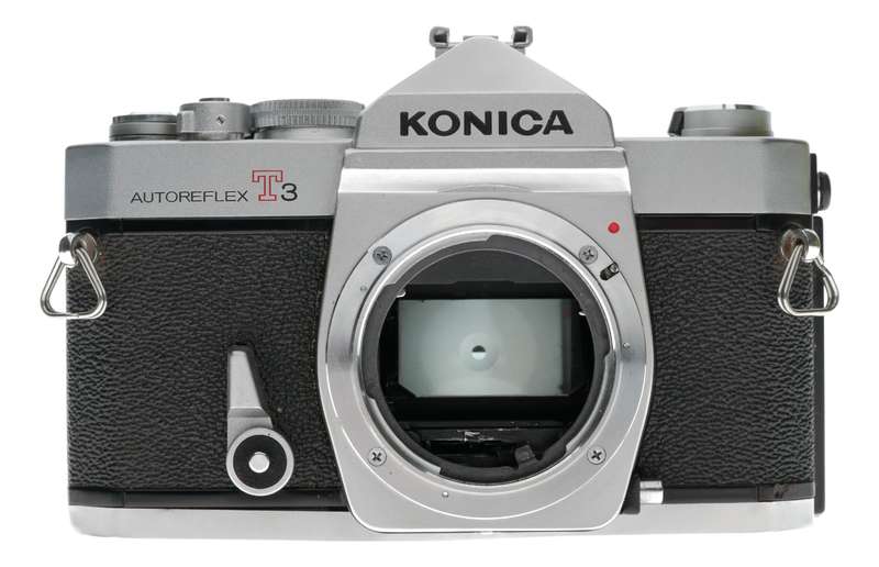 Konica Autoreflex T3 35mm SLR Film Camera Split Image Hexanon AR 1.7/50