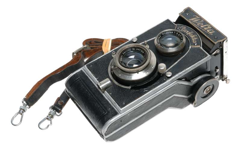 Welta Perfekta Folding TLR Film Camera Meyer Trioplan 1:3.5 F=7.5cm