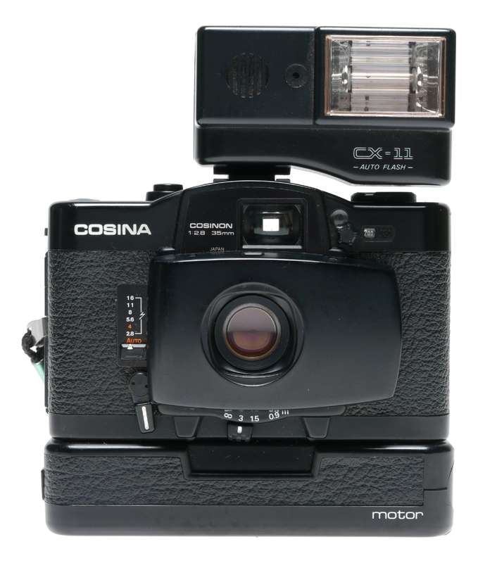 Cosina CX-2 35mm Film Compact Camera Motor CX-11 Auto-Flash
