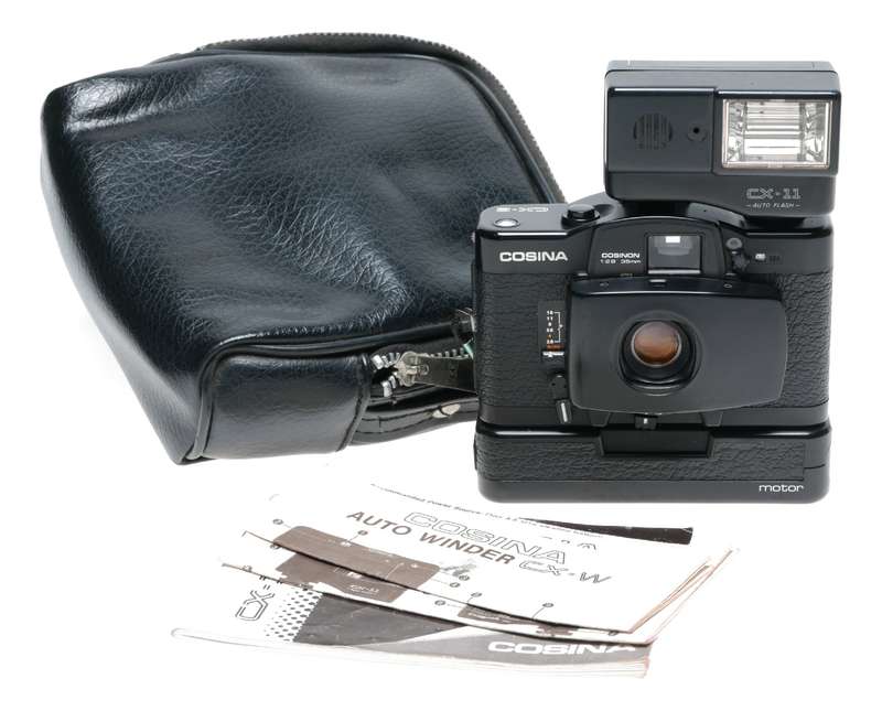 Cosina CX-2 35mm Film Compact Camera Motor CX-11 Auto-Flash