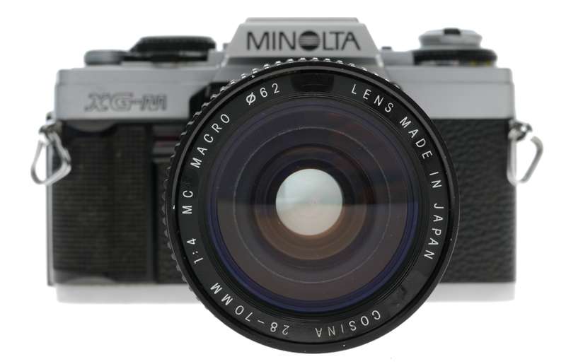 Minolta XG-M 35mm Film SLR Camera Cosina 1:4 28-70 MC Macro