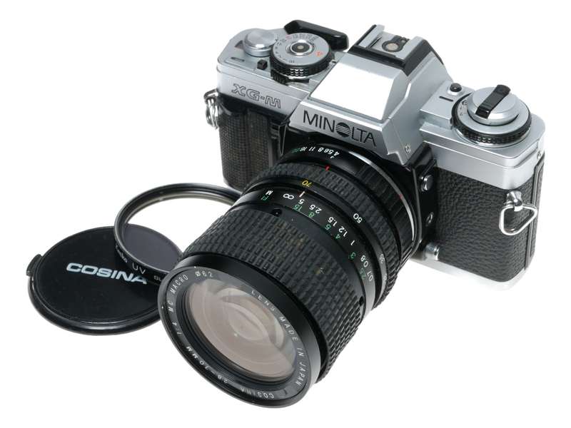 Minolta XG-M 35mm Film SLR Camera Cosina 1:4 28-70 MC Macro