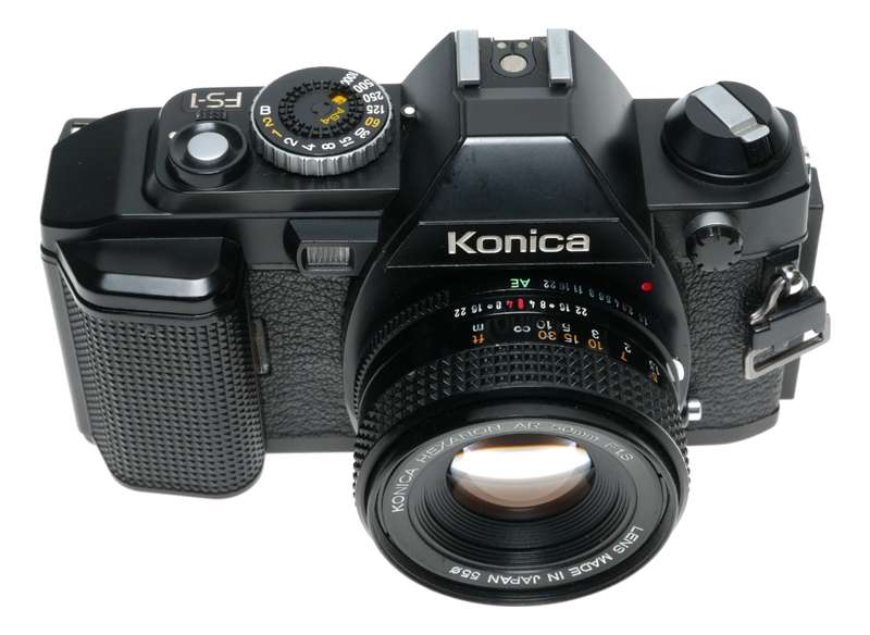 Konica FS-1 35mm Film SLR Camera Hexanon 1.8/50 AR