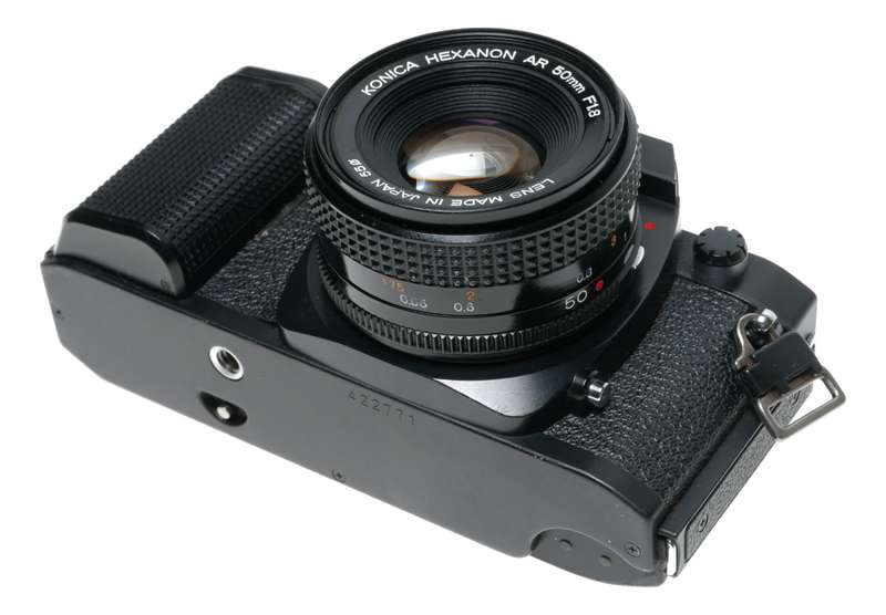 Konica FS-1 35mm Film SLR Camera Hexanon 1.8/50 AR