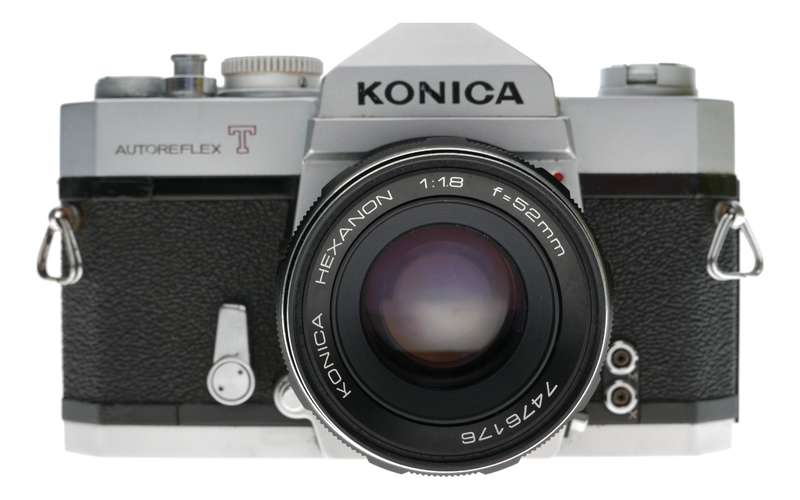 Konica Autoreflex T 35mm Film SLR Camera Hexanon 1.8/52