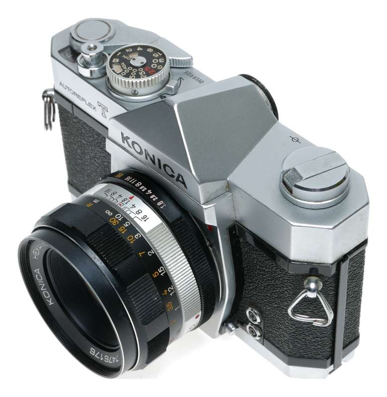 Konica Autoreflex T 35mm Film SLR Camera Hexanon 1.8/52