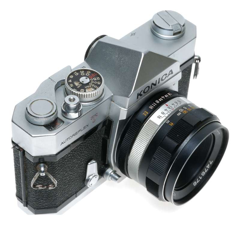 Konica Autoreflex T 35mm Film SLR Camera Hexanon 1.8/52