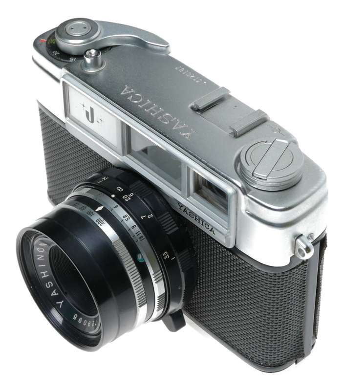 Yashica J 35mm Film Rangefinder Camera Yashinon 2.8/4.5cm