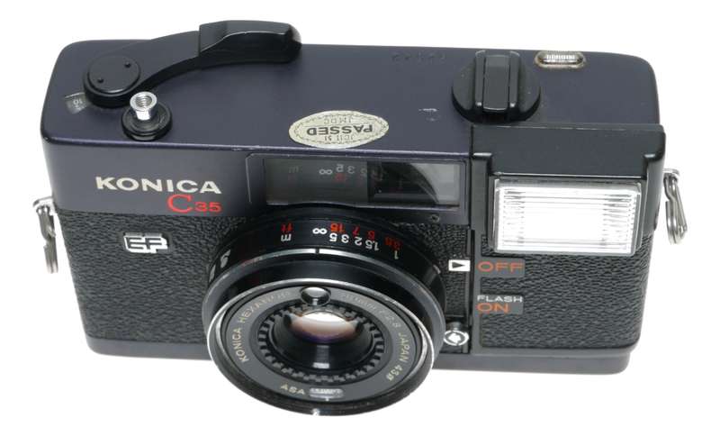 Konica C35 EF Electronic Flash Film Compact Camera Hexanon 38mm F2.8
