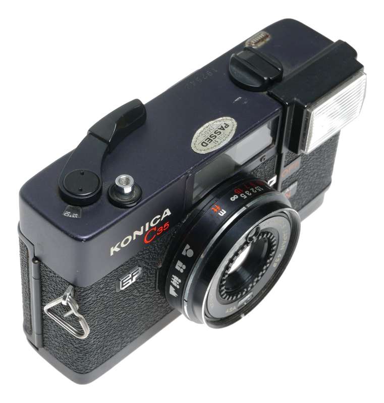Konica C35 EF Electronic Flash Film Compact Camera Hexanon 38mm F2.8