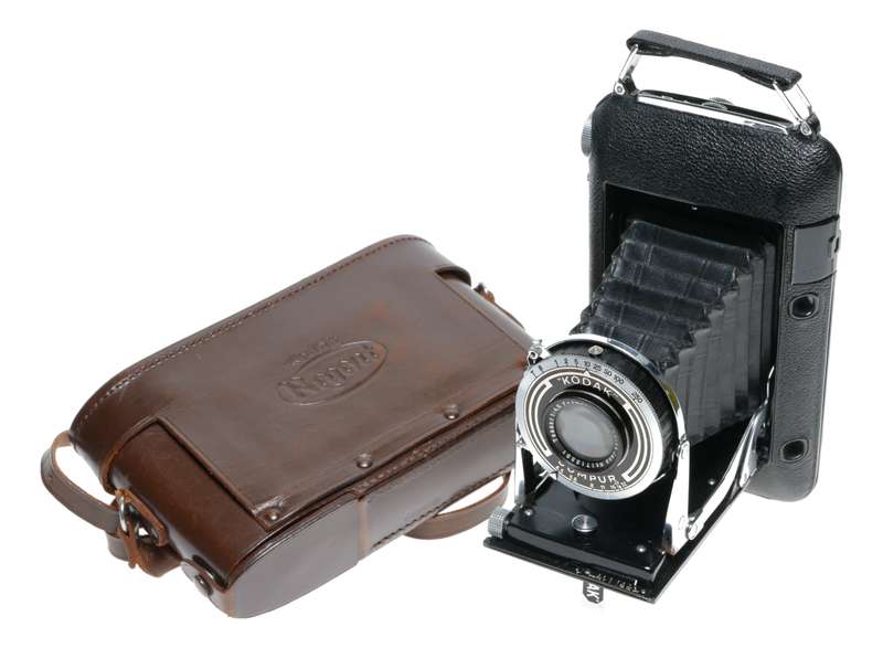 Kodak Regent Folding RF Film Camera Zeiss Tessar 1:4.5 f=10.5cm Case