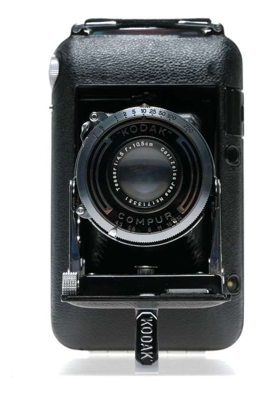 Kodak Regent Folding RF Film Camera Zeiss Tessar 1:4.5 f=10.5cm Case