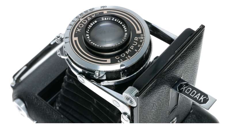 Kodak Regent Folding RF Film Camera Zeiss Tessar 1:4.5 f=10.5cm Case