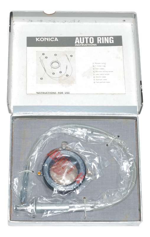 Konica Auto Ring Adapter Double Cable Release in Box Instructions