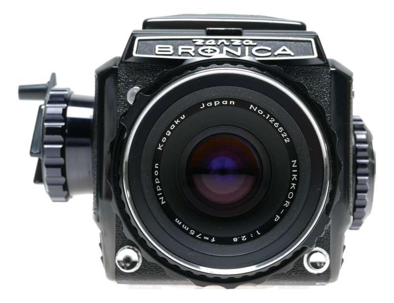 Zenza Bronica S2 Black 6x6 SLR Film Camera Nikkor-P 1:2.8 f=75mm