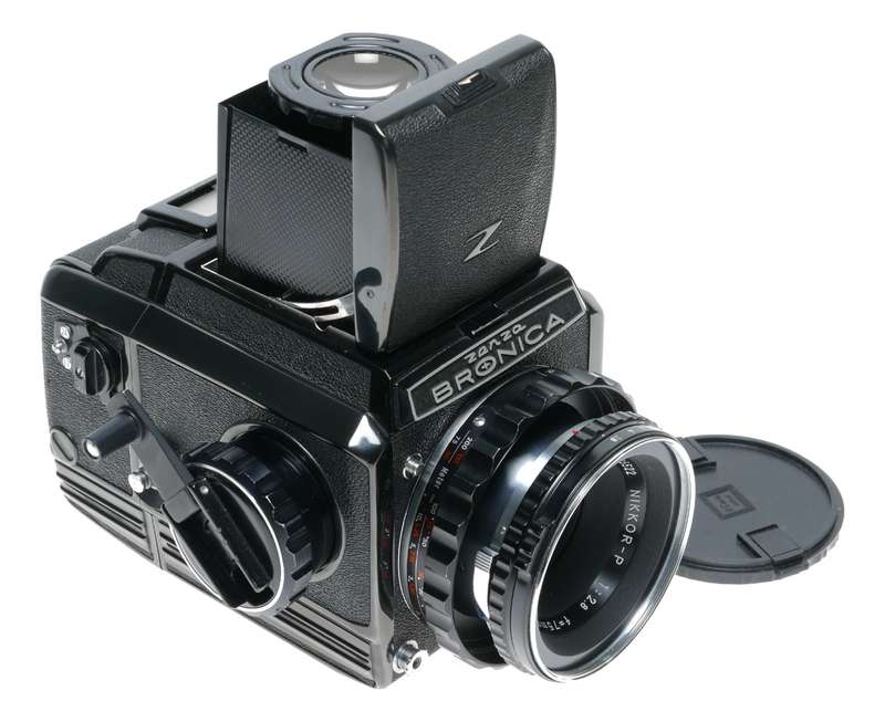 Zenza Bronica S2 Black 6x6 SLR Film Camera Nikkor-P 1:2.8 f=75mm