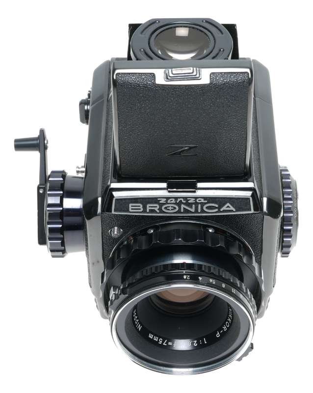Zenza Bronica S2 Black 6x6 SLR Film Camera Nikkor-P 1:2.8 f=75mm
