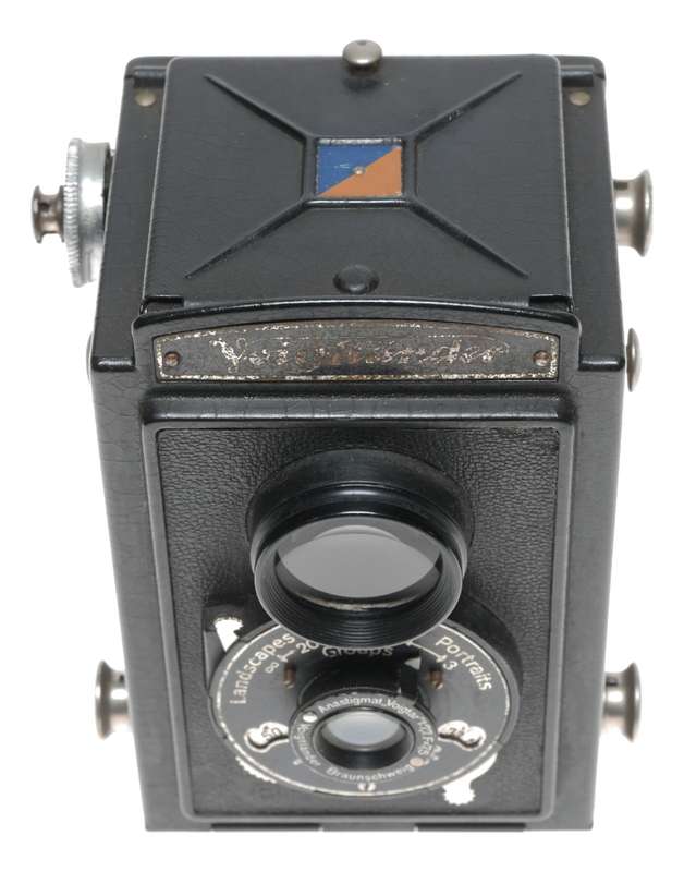 Voigtlander Brillant Sheet Metal TLR 120 Film Camera Voigtar 1:7.7 F=7.5cm