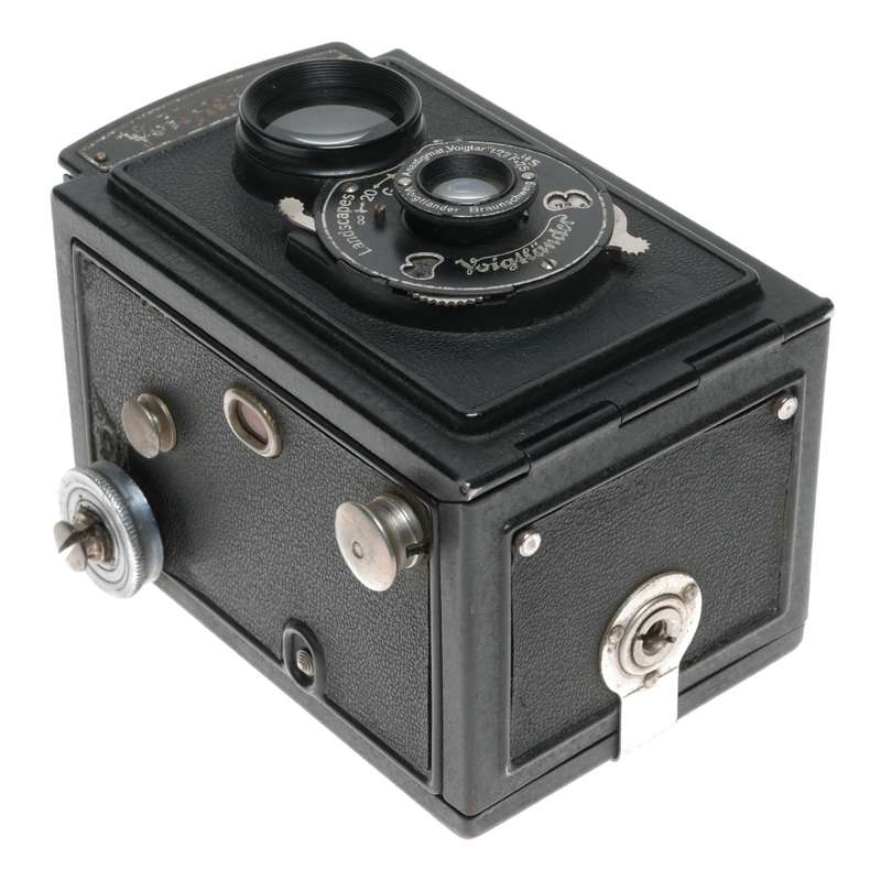 Voigtlander Brillant Sheet Metal TLR 120 Film Camera Voigtar 1:7.7 F=7.5cm