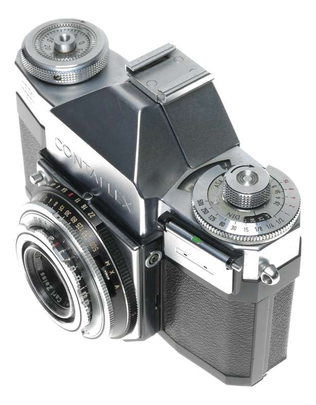 Zeiss Ikon Contaflex II 35mm SLR Film Camera Cold Shoe Tessar 2.8/45