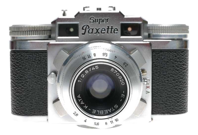 Braun Super Paxette II 35mm Film RF Camera E-Staeble-Kata 2.8/45 Case