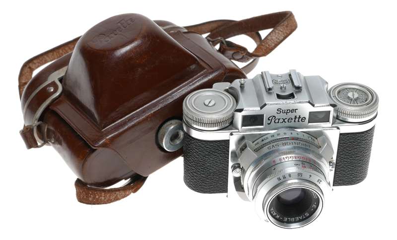 Braun Super Paxette II 35mm Film RF Camera E-Staeble-Kata 2.8/45 Case