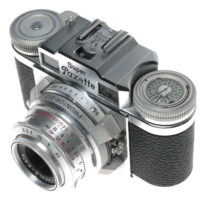 Braun Super Paxette II 35mm Film RF Camera E-Staeble-Kata 2.8/45 Case