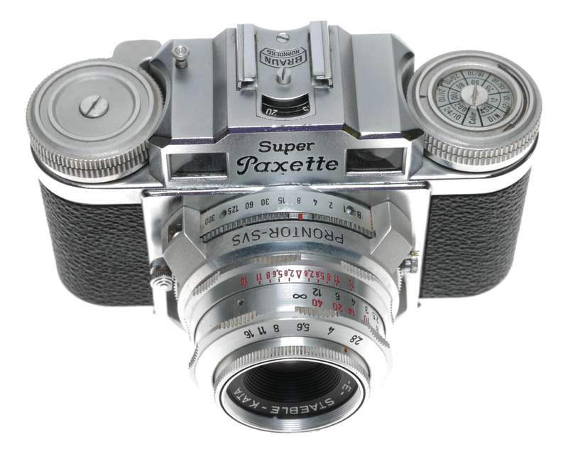 Braun Super Paxette II 35mm Film RF Camera E-Staeble-Kata 2.8/45 Case